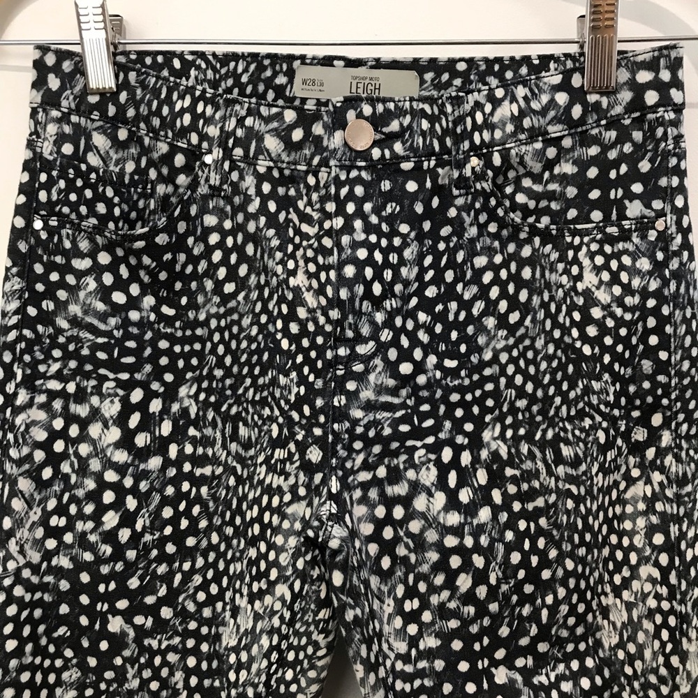 TOPSHOP Moto Leigh Polka Dot Skinny Jeans